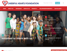 Tablet Screenshot of cheerfulheartsfoundation.org